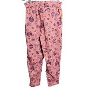 Vintage Pink Cotton High Rise Pants Size Medium